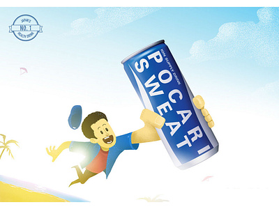 Pocari sweat illustration
