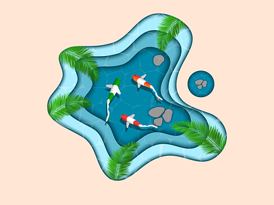 Design Koi Fish desain desain datar fish hungary ilustrasi ilustrator inkscape koi