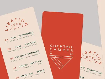 Cocktail Menu branding design illustration logo typography