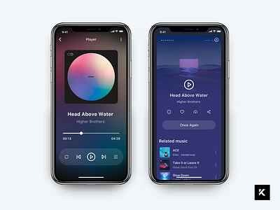 Daily UI Challenge - Music Player 100days app blue design player ui ux