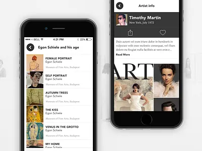 Cloud Guide 3 app application art clean gallery grid ios iphone list minimal profile profile card typography ui