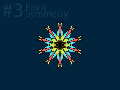 Paint Symmetry #3 cc2019 design illustration paint symmetry photoshop vector