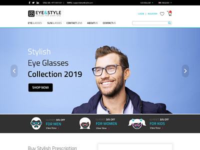 Eye & Style bootstrap branding design typography ui ux web website design