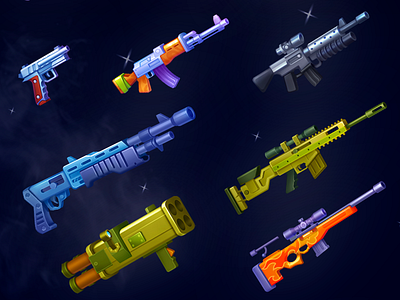 Weapons flipthegun game game art gamedesign gamedev illustration playgendary weapons
