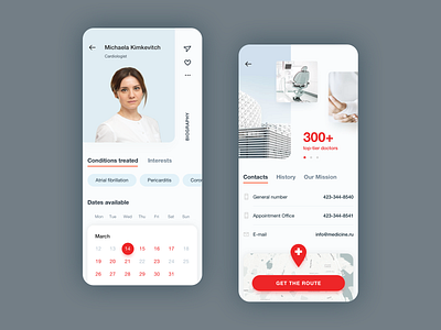 Clinic App app chart concept doctor med medical