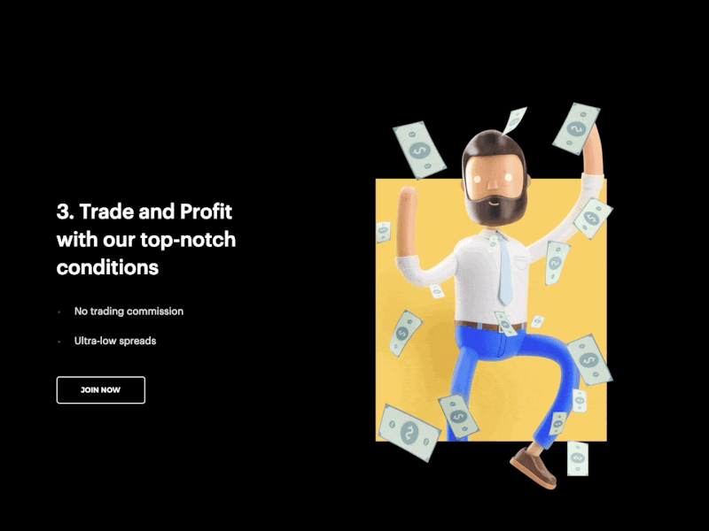 3 Steps Grid 3d animation 3d art 3d character bonus cams candles character animation clean deposit dollar grid illustration landing page money money bag money management registration sign up steps trading