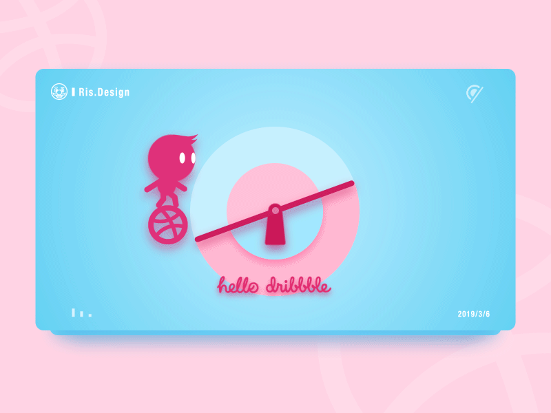 Hello Dribbble ae animation ball design dribbble gif illustrations landing motion people seesaw ui ux