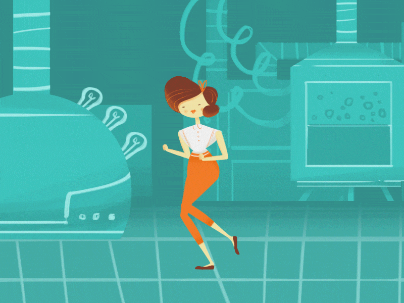 Dolly Run animation cycle gif graphic design run