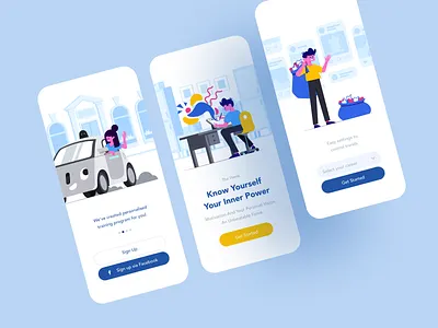 Illustrations + App = 😍 404 ai app application background craftwork eps error 404 flat illustration illustrator landing site story svg vector walkthrough web web page website