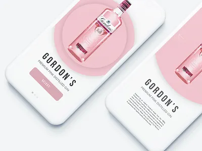 GORDON’S app design flat minimal type ui ux vector web