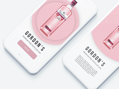 GORDON’S app design flat minimal type ui ux vector web