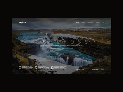 Gullfoss design landingpage ui uidesign webdesign websitedesign