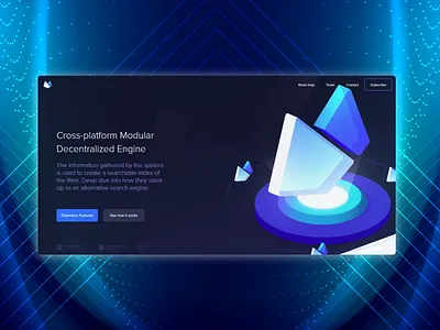 Crypto landing page branding crypto dark design flat illustration minimal ui web website