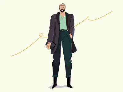 Creative director 2d art business character character design clean clothes comunication concept art costume design digital media director illustration meeting men men fashion money vector vera dementchouk