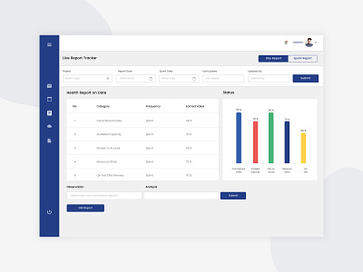 Live Report Tracker app concept design figma report ui ux web