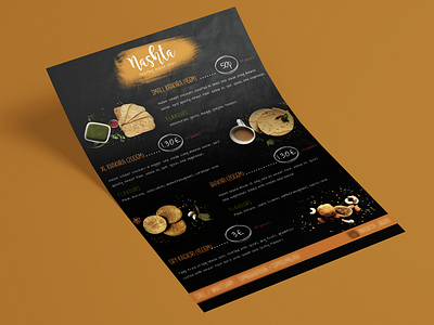 Nashta Flyer branding design flyer design menu card