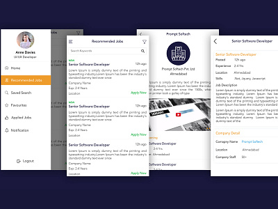 Find Job Mobile APP job search mobile app design psd design