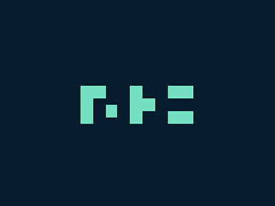 Geometric work in progress shot blue branding logo minimal space typography