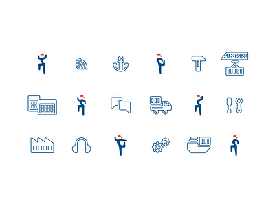 Audio guide icons icon illustration industrial vector