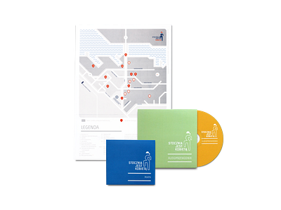 Audio guide map branding icon illustration industrial map vector