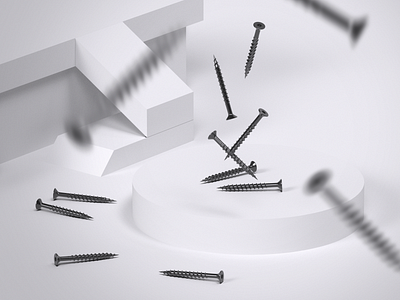 Screws 3d adobe c4d cinema 4d modeling octane otoy parafusos photoshop render scream screws