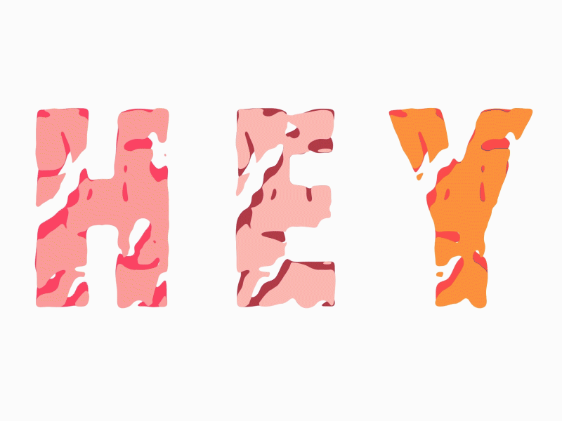 HEY animation bubble hey liquid motion design typogaphy