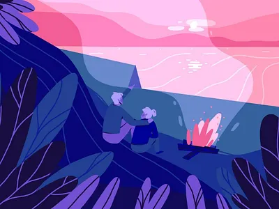 Dreamy Landscape #1 background background art character art design editorial art editorial illustration illustration