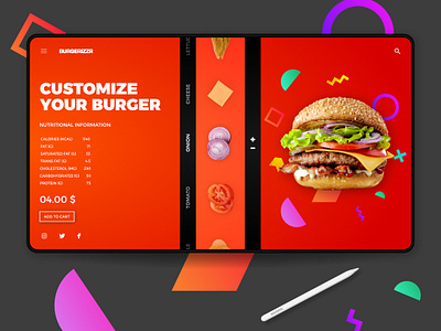 Burgerizzer landing page concept deign branding concept design homepage landing page landing page concept landingpage ui ux web website