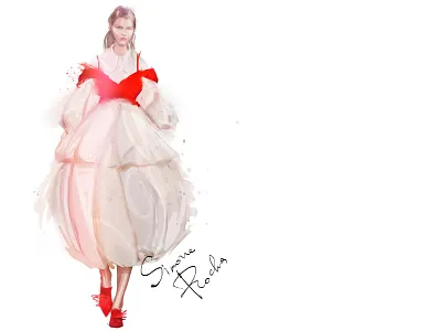 SimoneRocha fashion fashion art fashionillustration fashionweek female illustration simonerocha