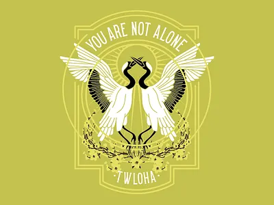 Cranes apparel apparel design badge design bird design illustration lettering shirt design t shirt type typography