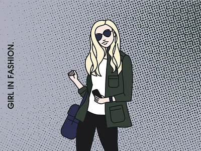 Girl in fashion drawing illustration portrait sketch