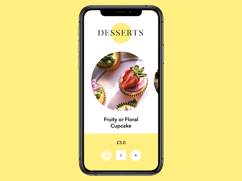 Food/Drink Menu #dailyui 043 dailyui food menu bar mobile ui yellow