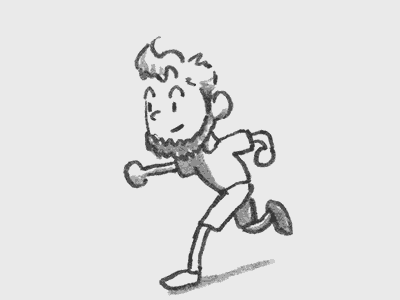 Run Grannie Run 2d animation hand drawn hand drawn animation running man