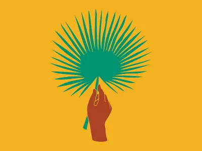 Hand & Palm hamd illustration palm palm frond palm tree