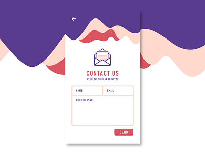 Contact Us - UI app branding app design art branding color colors creation creative dailychallenge dailyui design design app flat illustration organic shape ui uidesign ux vector