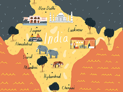 India map illustration