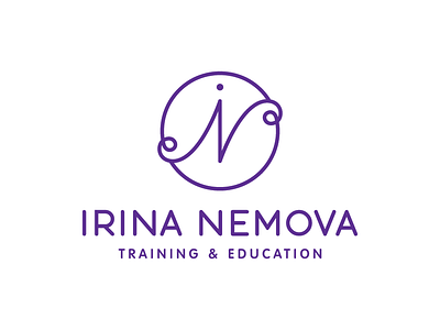 Irina Nemova aesthetic brand identity corporate style in letters in logo in monogram initials line logo litvinenko studio logo design minimalism monogram monogram logo simple smart logo