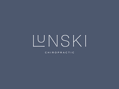 Lunski Logo brand branding chiro chiropractic clean logo logo design type typography