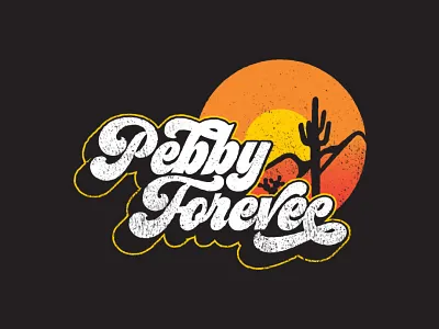Pebby Forevee Desert Vibes apparel cactus desert distressed flat graphic lettering nature outdoors southwest typography vintage