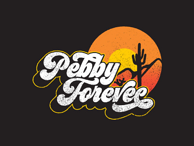 Pebby Forevee Desert Vibes apparel cactus desert distressed flat graphic lettering nature outdoors southwest typography vintage
