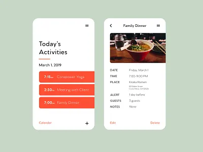 Daily UI: Calendar Concept app design typography ui ux