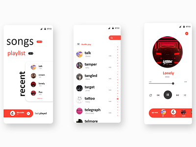 music player android app app material design ui ui ux design uidesign