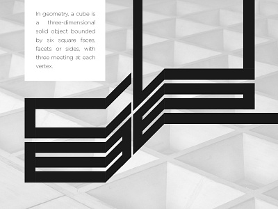 Cube - Perspective & type abstract cube design flat folded geometric graphic illustration isometric lettering look and feel minimal perspective square texture type typography vector volume