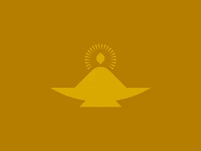 Mountaintop Candle brand branding candle design icon logo mountain sun vector