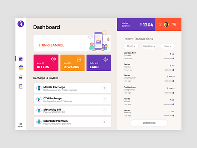 Phonepe Dashboard Concept Design adobe xd dasboard design dribbble interface design ui invitation landing page payment app phonepe technopark trivandrum ui user experience user experience design ux webdesign website