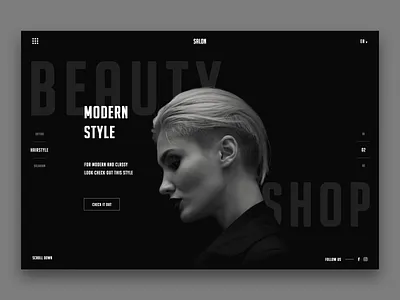 Beautyshop concept design inspiration landing page ui ux web design