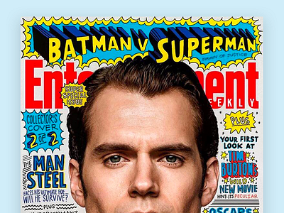 Superman Cover for Entertainment Weekly batman design handdrawn illustration lettering superman timothygoodman type