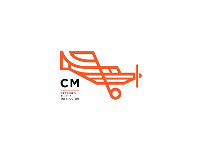 Christine Aviation logo adobe branding design flight illustration logo plane vector