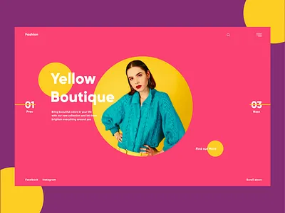 Fashion concept fashion inspiration landing page ui ux web design