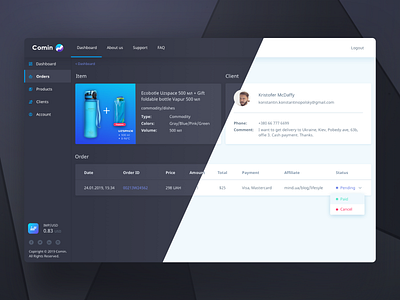 Comin System Dashbord Dark/Light admin blockchain comin commercialization dashboard system uidesign uiux uiux designer uiuxdesign web webdesig